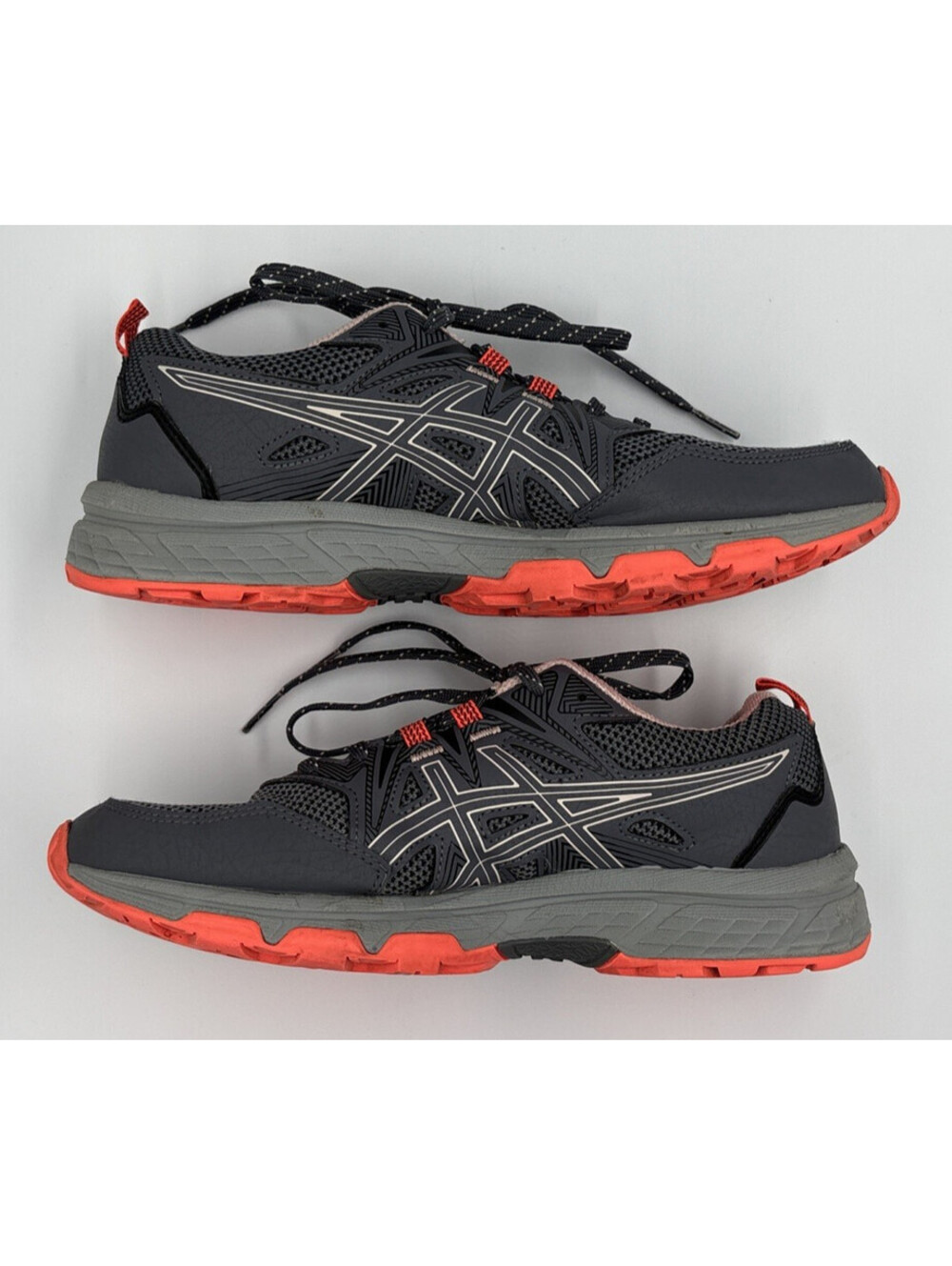 ASICS Gel Venture 8 Trail Running Shoes Women’s 8.5 Gray Coral Sneakers